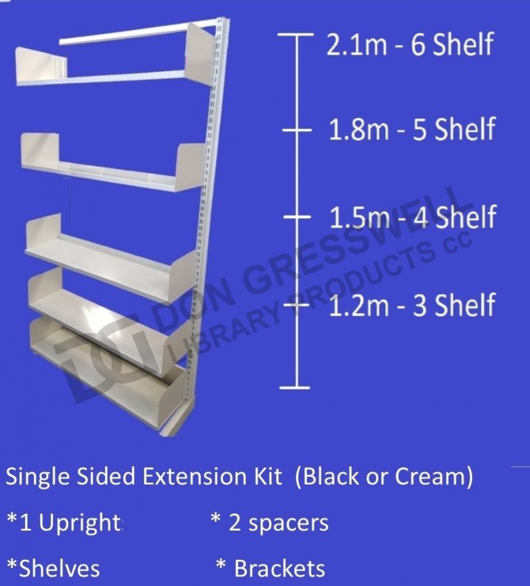 Shelf Extension , Single Sided , 5 Shelf , 1800mm Don Gresswell